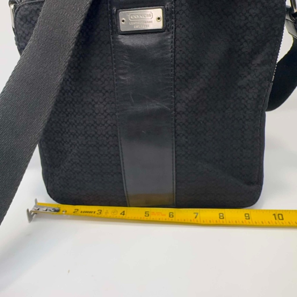 Coach E35-5058 Black Signature Jacquard Flight Bag Crossbody Messenger Y2K - Picture 7 of 15